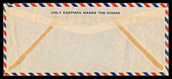 Item no. P2816b (cover)
Type: cover
Country: USA
Date of use: 19 July 1937
Business stationery (cover, back of) used by the company KODAK HAWAII, Ltd. sales office in Honolulu (Hawaii).
Item no. P2816b (cover).jpg