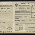Item no. P1601 (money transfer form)