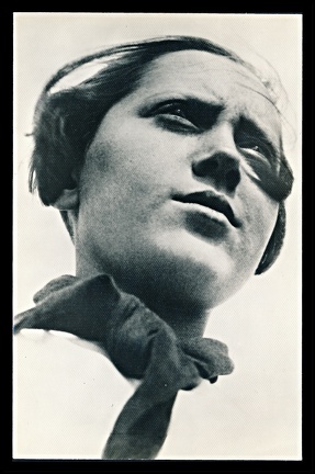 Item no. P3974b (postcard)
Type: cover
Country: Russia (Soviet Union)
Date of issue: 1985
Postcard (back of) presenting reproduction of a photograph by
ALEKSANDR MIKHAILOVICH RODCHENKO (1891 – 1956), Russian and Soviet artist, sculptor, photographer, and graphic designer. He was one of the founders of constructivism and Russian design.
The photograph “Pionier” was made in 1930.
Item no. P3974b (postcard).jpg